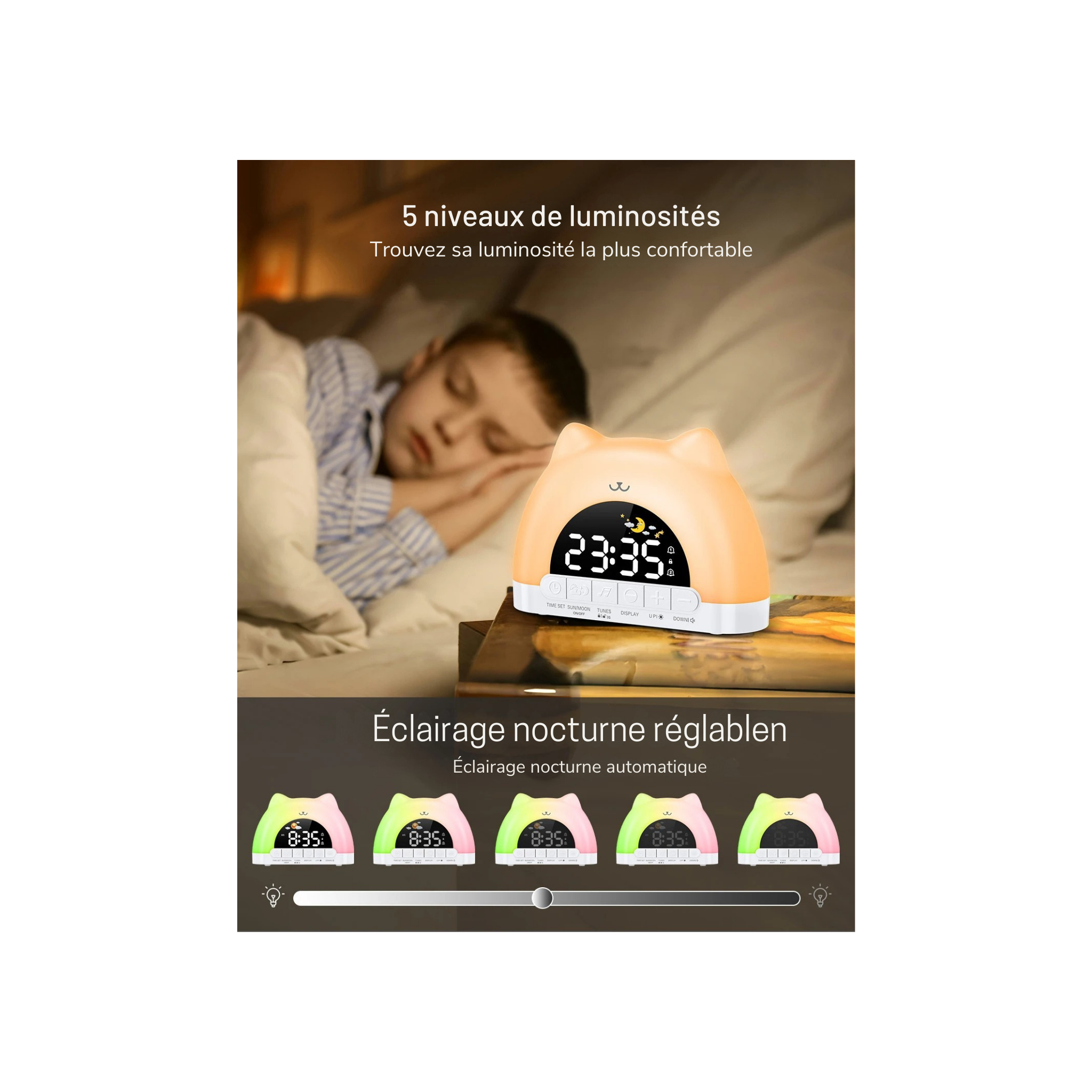 Tik Tak-Réveil lumineux enfant