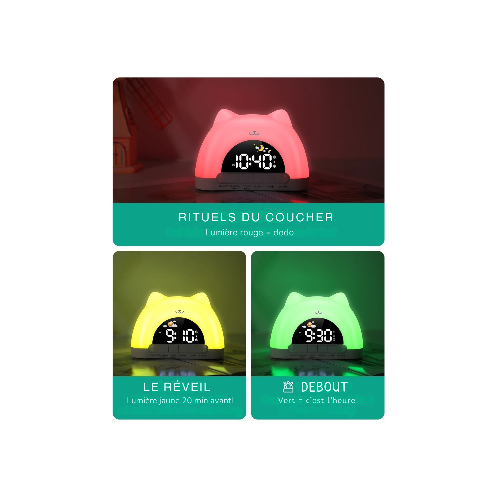 Tik Tak-Réveil lumineux enfant