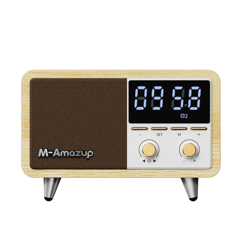 Radioclock- Radio réveil bois