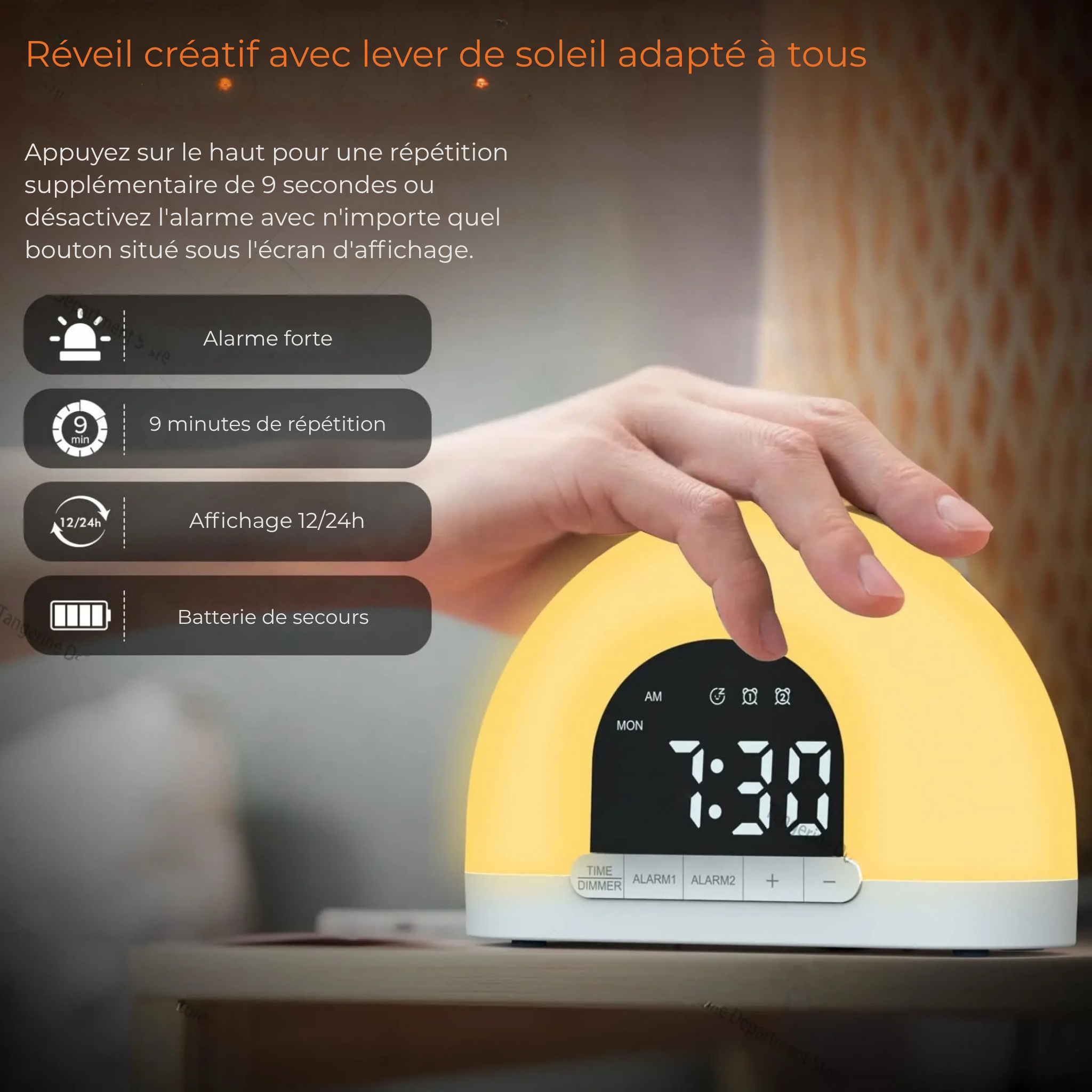 Sunclock- Réveil lampe simulateur d'aube