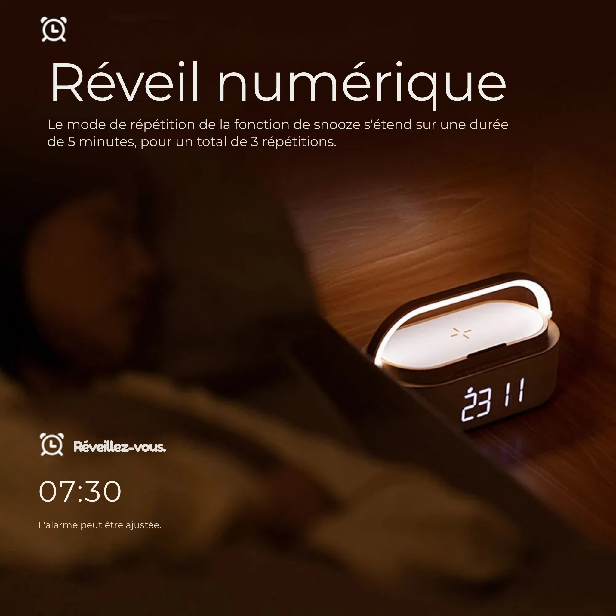 NeoClock-Radio réveil bluetooth