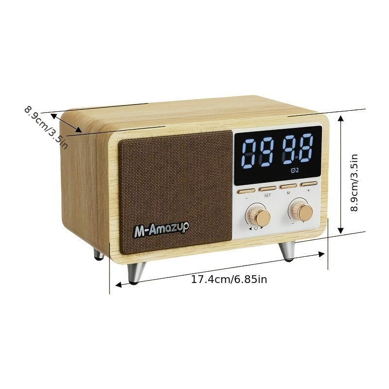 Radioclock- Radio réveil bois
